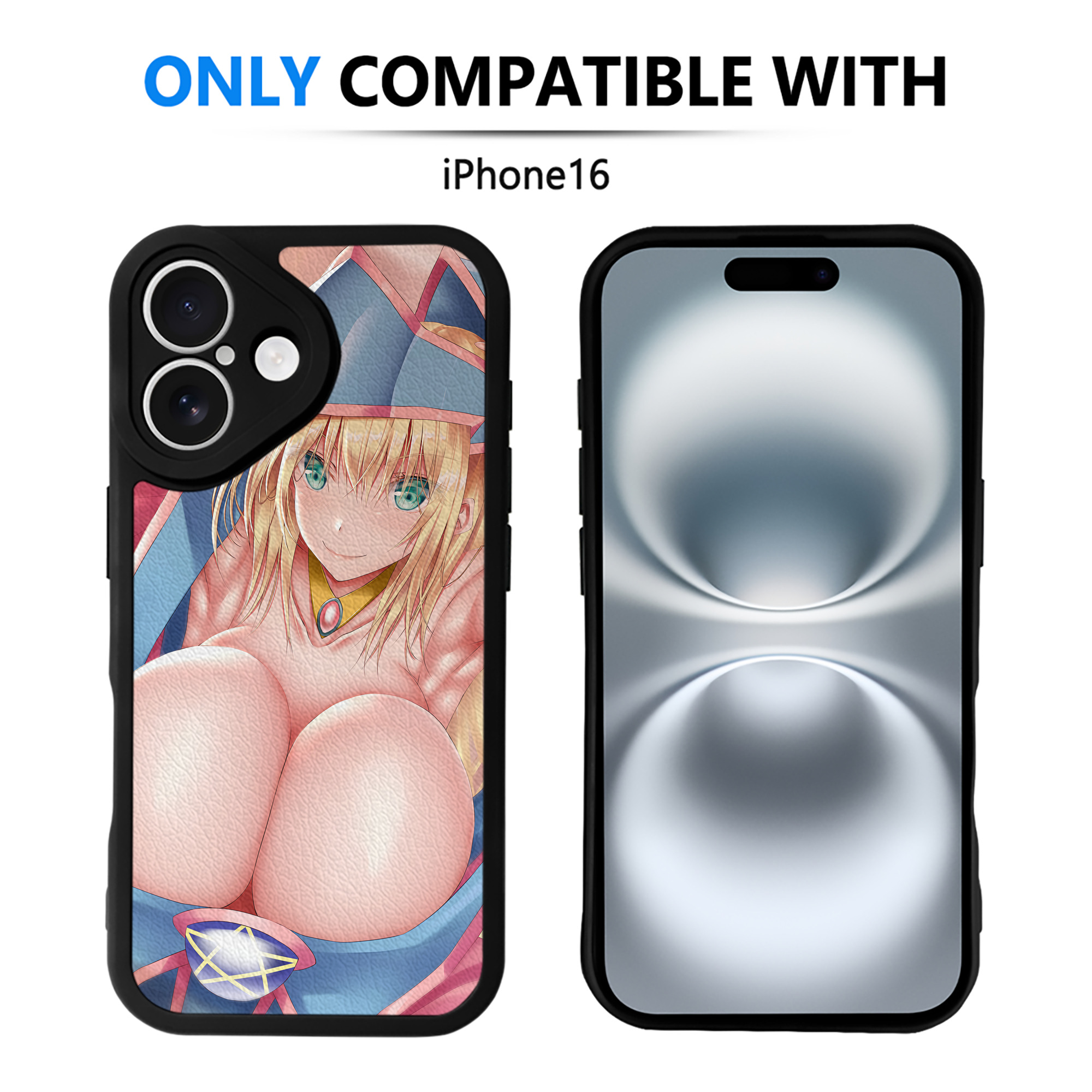（画像用） 遊☆戯☆王 Yu-Gi-Oh! 【iPhone 16シリーズ対応】シリコンスマホケース（レザー調） 材質：シリコン